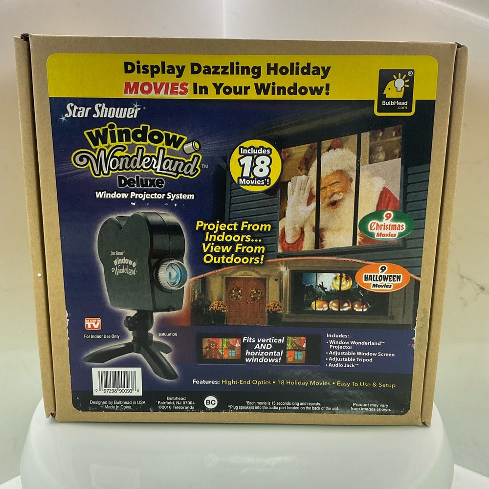Star Shower Window Wonderland Deluxe Projector System (include 18 movies)